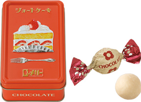 メリーチョコレート はじけるキャンディチョコレート。 ショートケーキ缶 