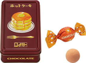 メリーチョコレート はじけるキャンディチョコレート。 ホットケーキ缶