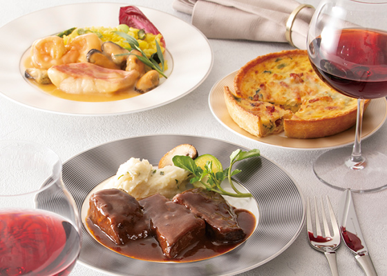 RFFF（ルフフフ） 牛ほほ肉の煮込み＆金目鯛のマリニエールのディナーセット