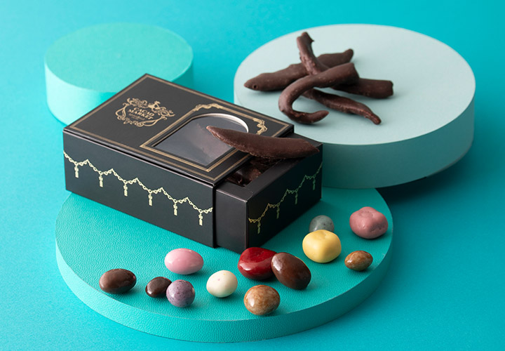 【アメリカ】 カカオマーケット byマリベル 甘夏柑ダーク ブラウンボックス・チョコレートボールアソートシリンダーチューブ