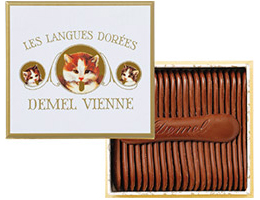 【オーストリア】 デメル ソリッドチョコ猫ラベル ヘーゼルナッツ