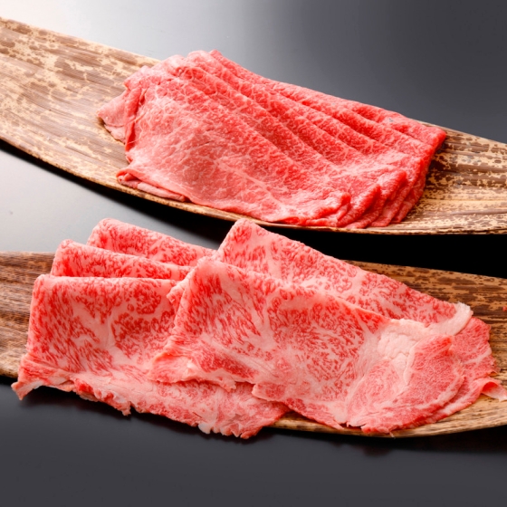 ［販売期間3/7～12］【京阪の精肉5周年】《国産黒毛和牛》すき焼用（ロース・モモ）各500ｇ