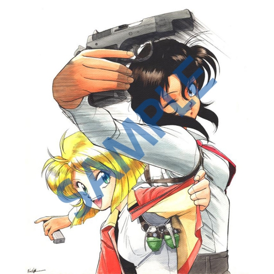 肉筆サイン入り複製原画　ラリー&メイA
