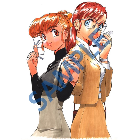 肉筆サイン入り複製原画　ミスティー&ベッキー