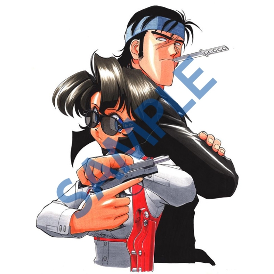 肉筆サイン入り複製原画　ラリー&ビーン
