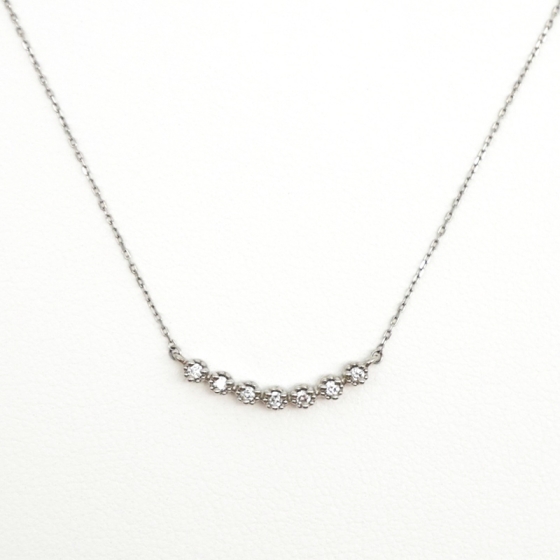 Pt ダイヤモンド ラインネックレス