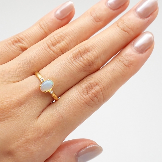 K18 オパール&ダイヤモンド リング - 京阪百貨店オンラインストア