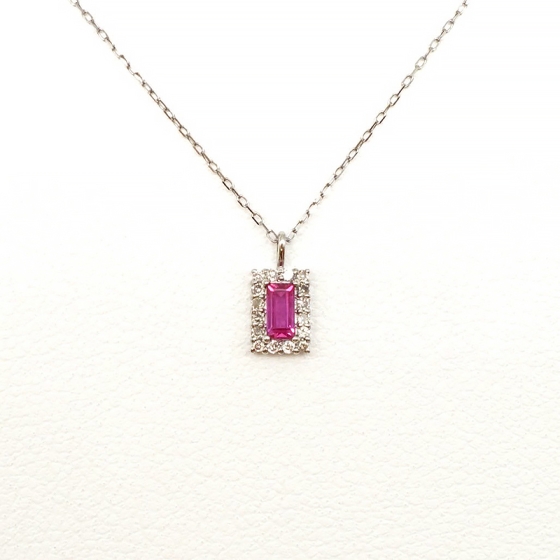 Pt ルビー&ダイヤモンド ペンダント