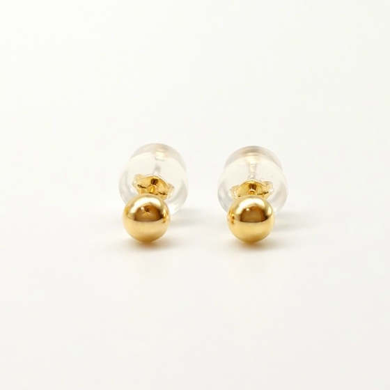K18 ボールピアス小 (4mm)
