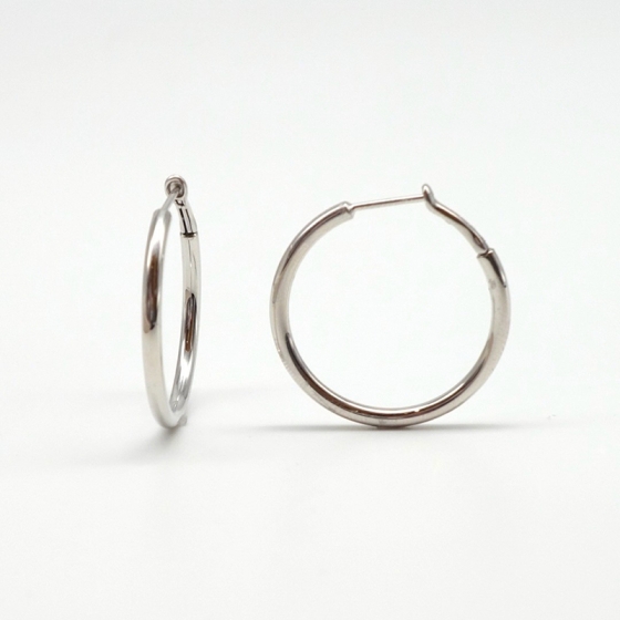 K18WG フープピアス