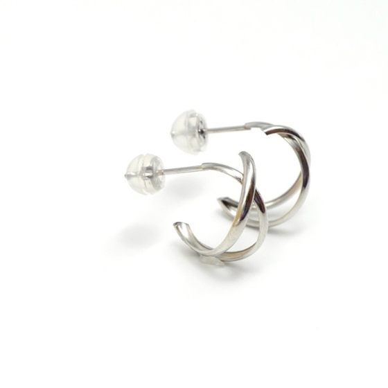 プラチナ ピアス フープピアス シンプル Pt刻印あり 両耳 Pt クロスフープピアス - 京阪百貨店オンラインストア