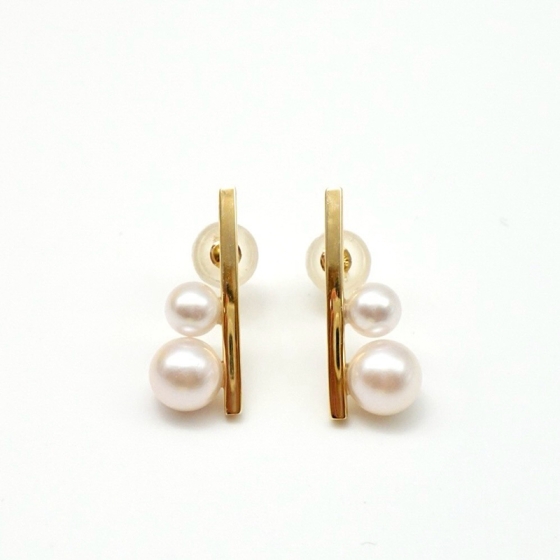 K18 あこやパール ピアス