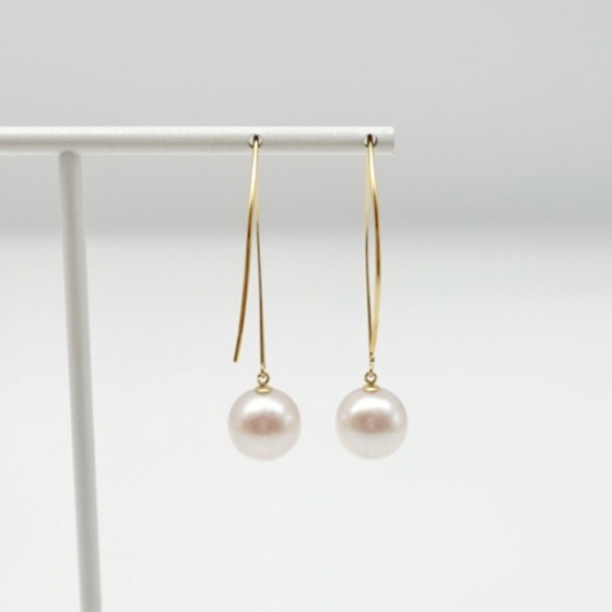K18 あこやパール ピアス