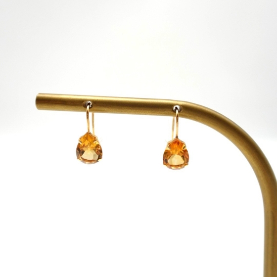 K18 シトリン ピアス