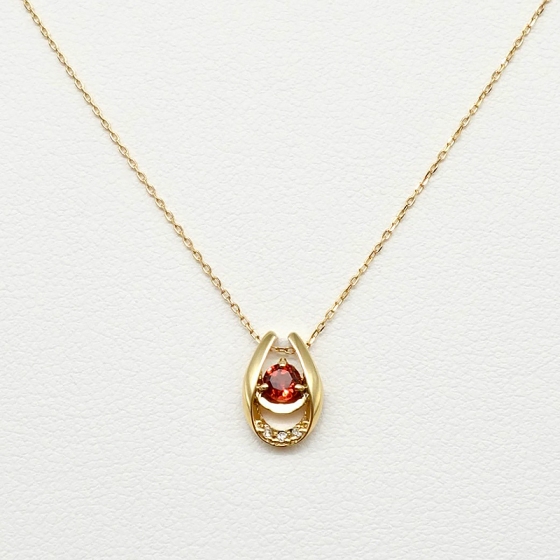 K18ガーネット&ダイヤモンド