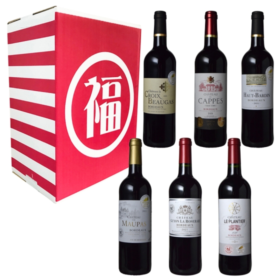 【ひらかた店受取】ボルドー金賞受賞赤ワイン6本　福箱セット