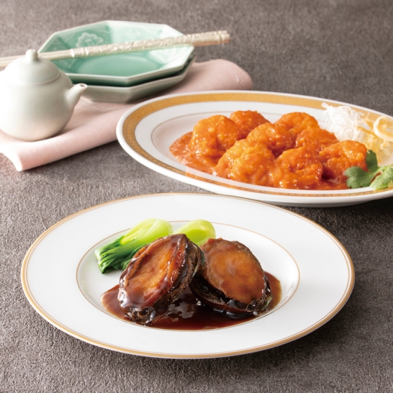 広東名菜 赤坂璃宮 鮑旨煮＆海老のチリソース