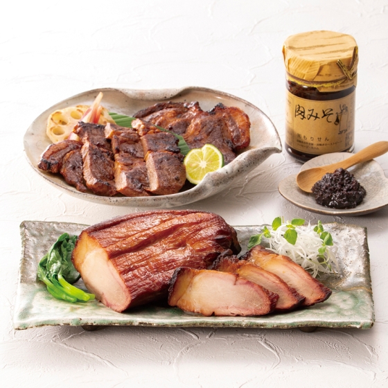 もりせん 炭焼の焼き豚と豚の味噌漬