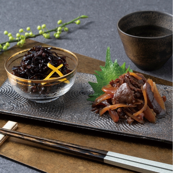 京都 京料理 魚三楼 神戸牛と野菜のしぐれ煮・昆布佃煮