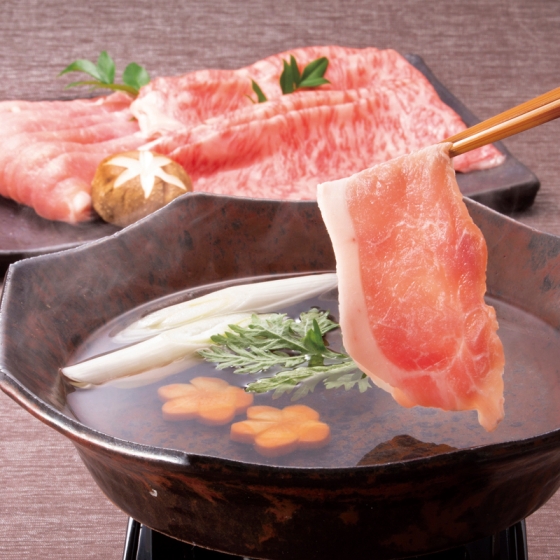 国産黒毛和牛・宮崎県産豚肉「高城の里」しゃぶしゃぶ用