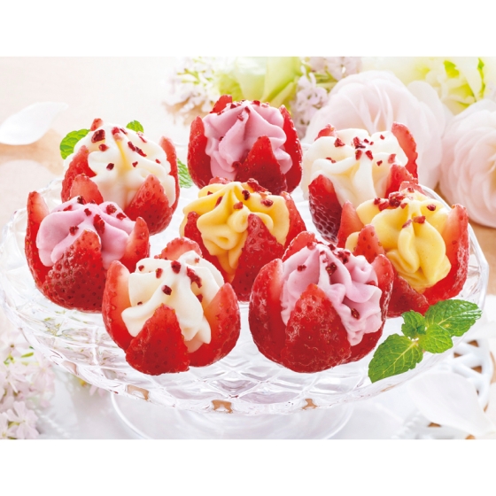 博多あまおう 花いちごのアイス