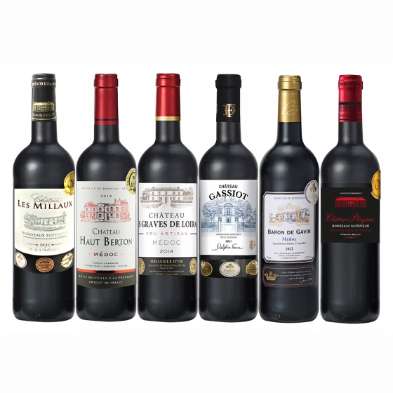 【守口店受取】フランス　ボルドー格上金賞受賞　赤ワイン6本セット