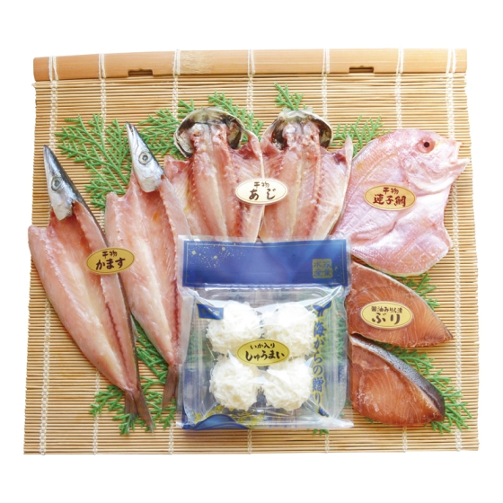 長崎 双葉水産 海鮮づくし干物・いか入りしゅうまい詰合せ