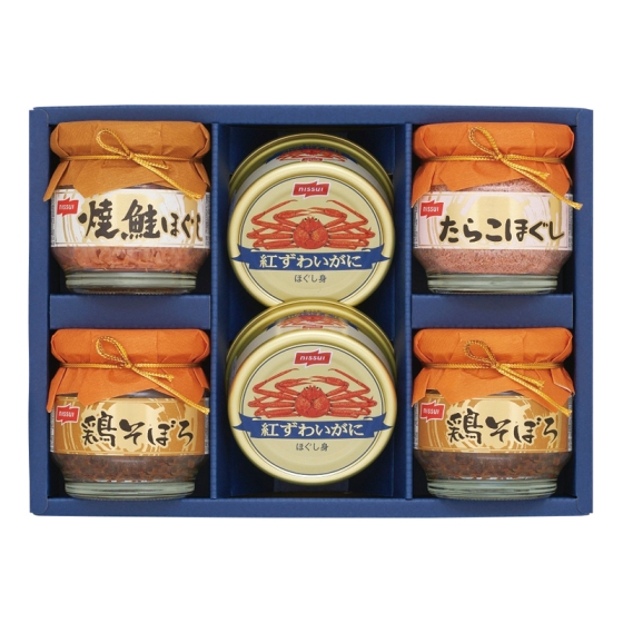 ニッスイ 紅ずわいがに缶詰びん詰詰合せ