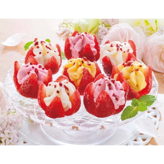 博多あまおう 花いちごのアイス