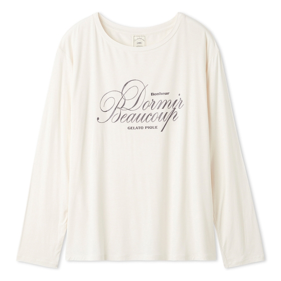 【UVカット】フレンチレーヨンロゴTシャツ