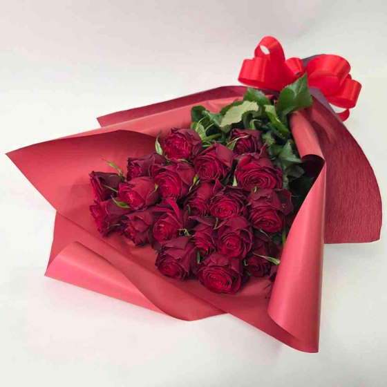 赤バラの花束 F-1