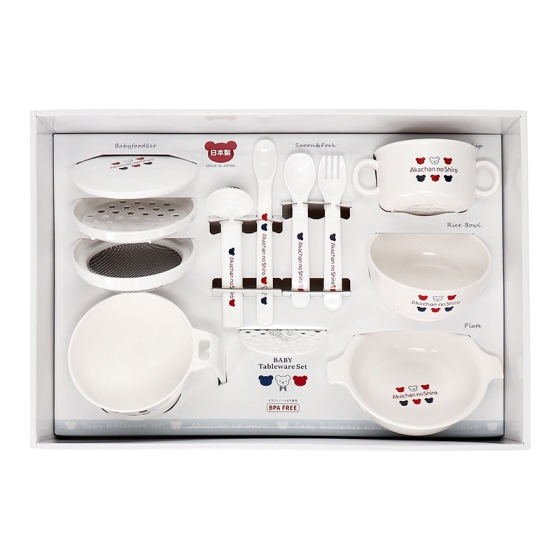 トリコロール食器セット