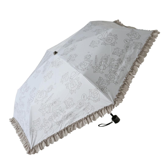 晴雨兼用　折りたたみ日傘（傘袋付き）