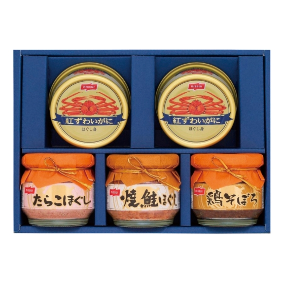 ニッスイ 紅ずわいがに缶詰びん詰詰合せ