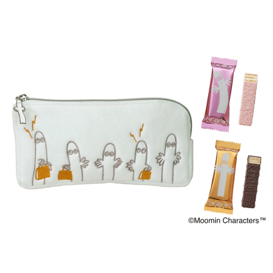 旅するニョロニョロ ポーチ（2種のチョコレートウエハース）